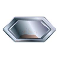 Cool metal game asset button with a progress bar increasing vector