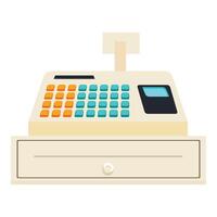 Cash register is waiting to process a transaction vector