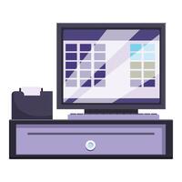 Point of sale system for processing payments for purchases in a store vector