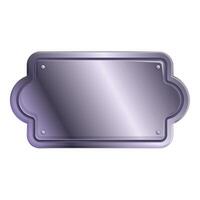 Silver metallic plate showing blank space for text or design vector
