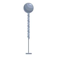 Steel mace standing on floor for training exercise vector