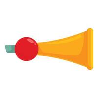 Plastic horn making loud noise for parties and events vector