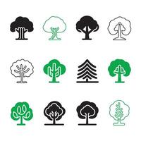 Tree icon set vector