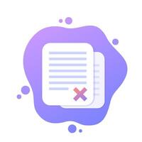 revocation icon with documents vector