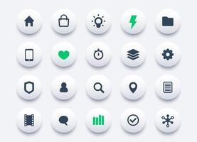 Basic icons set for apps and web vector