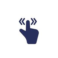 Slide or scroll icon, hand gesture pictogram vector