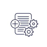 add new project line icon on white vector