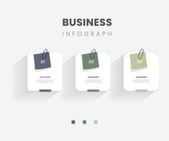 infographic design template with 3 options or steps free illustration vector
