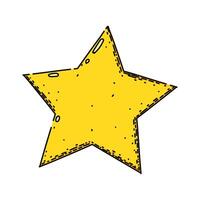 brightness star sketch hand drawn vector