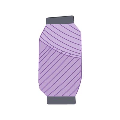 color thread spool cartoon illustration