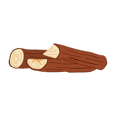 tree wood log cartoon illustration