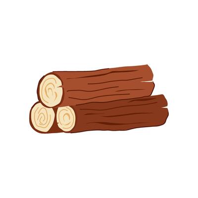 trunk wood log cartoon illustration