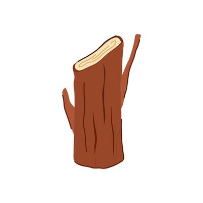 timber wood log cartoon illustration