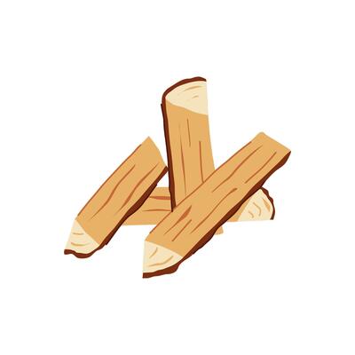 stump wood log cartoon illustration