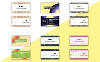 Print Business card layout template. vector