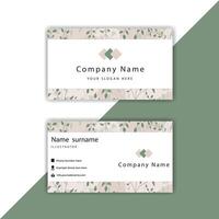 Print Front And Back Views of Corporate Business Card Or Horizontal Template Design. vector