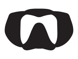 Snorkel diving mask silhouette on white background vector