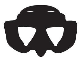 Snorkel diving mask silhouette on white background vector