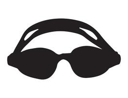 Swimming goggle silhouette on white background vector