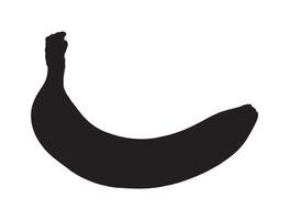 Banana silhouette on white background vector