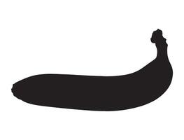 Banana silhouette on white background vector