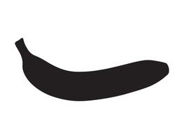 Banana silhouette on white background vector