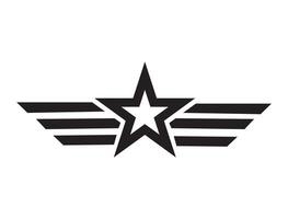 Military star silhouette vector