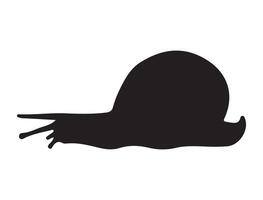 Snail silhouette on white background vector