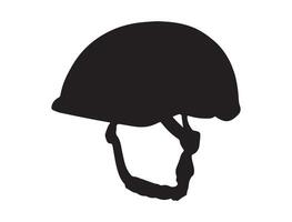 Bicycle helmet silhouette on white background vector