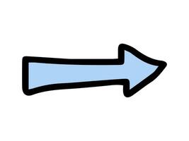 Blue Arrow Icon on White Background. Concept of direction, navigation, pointer illustration, orientation sign. Useful for user interface, maps, design element. vector