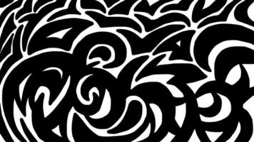 Black and white abstract pattern featuring flowing, curved shapes and intricate designs. Graphic background. Concept of modern design, minimalistic aesthetics, monochrome style, optical illusion vector