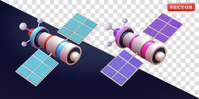 Satellite. 3d, Suitable for technology, telecommunications and design elements vector