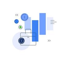 Businessman portfolio,ffice briefcase concept,Organizing efficient work process vector