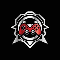 game controller logo template icon illustration design isolated on black background vector