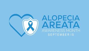 Alopecia Areata Awarness Month is observed every year on September.Holiday concept background, placard, banner design template illustration background design. vector