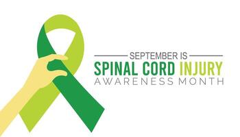 Spinal Cord injury awareness month is observed every year on September.Holiday concept background, placard, banner design template illustration background design. vector