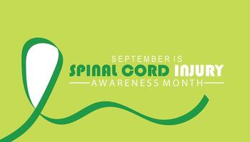 Spinal Cord injury awareness month is observed every year on September.Holiday concept background, placard, banner design template illustration background design. vector