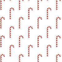 Seamless Pattern of Festive Red and White Candy Canes on White Background for Christmas vector