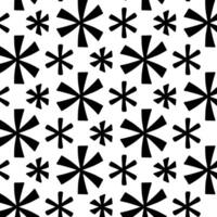 Seamless Black and White Abstract Star Pattern Background Design vector