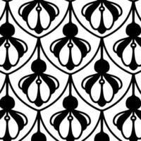 Seamless Black and White Abstract Floral Pattern Design for Modern Home Decor and Fashion vector
