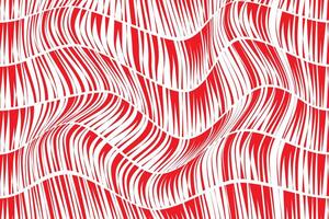 simple abstract red color creative geometric thin to thick vertical halfline wavy pattern vector