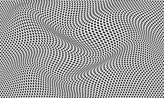 simple abstract black color many small polka dot wavy distort pattern abstract geometric pattern with a wavy pattern vector