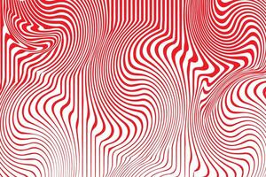 simple abstract red color creative geometric thin to thick vertical twirl wavy pattern vector