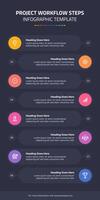 Process Workflow 8 Steps Modern Design Template for Infographics vector