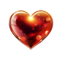 Generated Ai A red heart with a red heart png