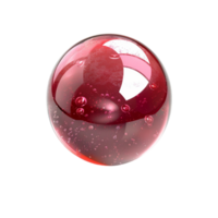 Generated Ai Portrait of a shiny red ball sits png