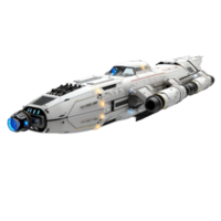 Retro futuristic space shuttle from the atomic space age period. png