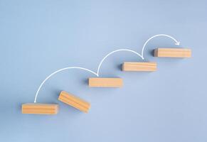 Business growth up to top overcoming challenges, and skips the crisis with a jump on a positive statistic. Business crisis management photo