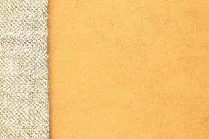 Natural linen material textile canvas Fabric texture background Close-up detail of fabric natural color Hemp material pattern design wallpaper. can be used as background or for graphic design photo
