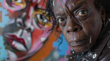 A close-up portrait of a middle-aged African American female artist photo